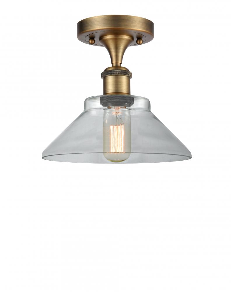 Orwell - 1 Light - 8 inch - Brushed Brass - Semi-Flush Mount