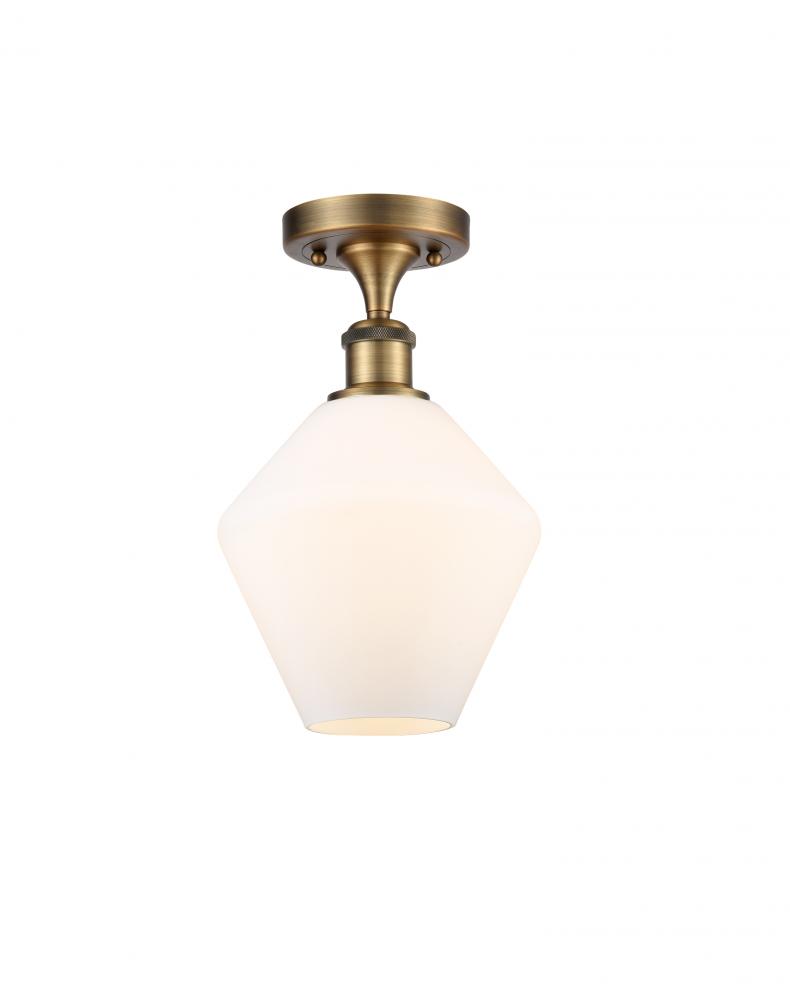 Cindyrella - 1 Light - 8 inch - Brushed Brass - Semi-Flush Mount