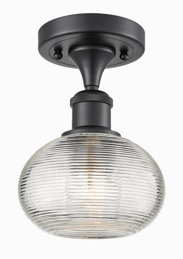 Ithaca - 1 Light - 6 inch - Matte Black - Semi-Flush Mount