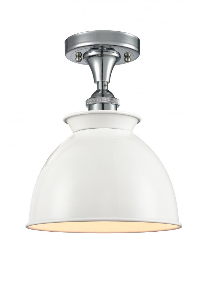 Adirondack - 1 Light - 8 inch - Polished Chrome - Semi-Flush Mount