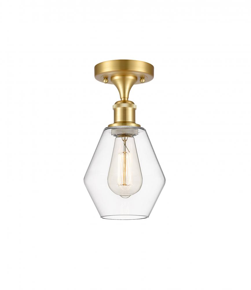 Cindyrella - 1 Light - 6 inch - Satin Gold - Semi-Flush Mount