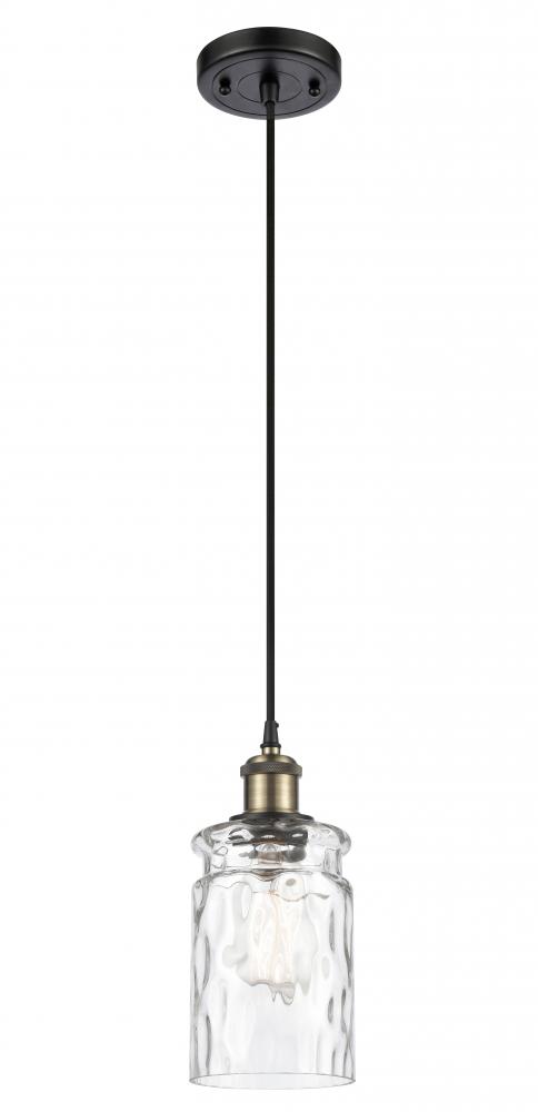 Candor - 1 Light - 5 inch - Black Antique Brass - Cord hung - Mini Pendant