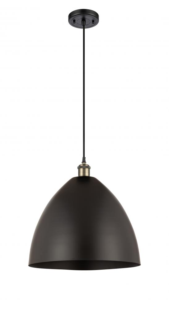 Bristol - 1 Light - 16 inch - Black Antique Brass - Cord hung - Mini Pendant