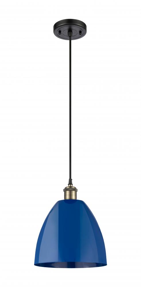 Plymouth - 1 Light - 9 inch - Black Antique Brass - Cord hung - Mini Pendant