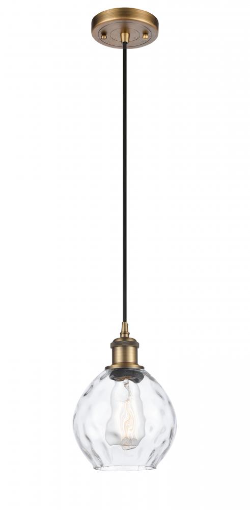 Waverly - 1 Light - 6 inch - Brushed Brass - Cord hung - Mini Pendant