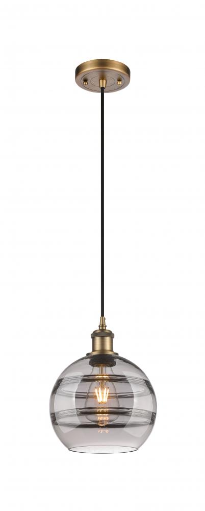 Rochester - 1 Light - 8 inch - Brushed Brass - Cord hung - Mini Pendant