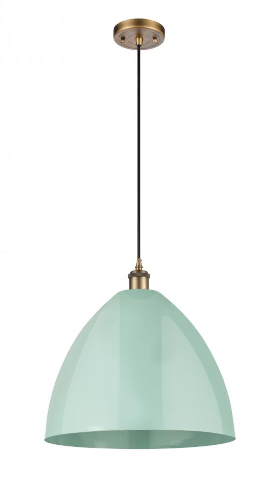Plymouth - 1 Light - 16 inch - Brushed Brass - Cord hung - Mini Pendant