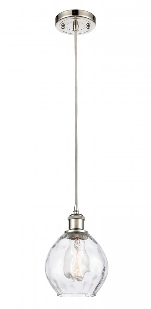 Waverly - 1 Light - 6 inch - Polished Nickel - Cord hung - Mini Pendant