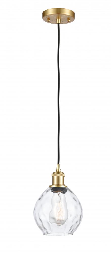 Waverly - 1 Light - 6 inch - Satin Gold - Cord hung - Mini Pendant