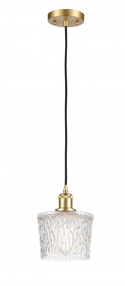 Niagara - 1 Light - 7 inch - Satin Gold - Cord hung - Mini Pendant