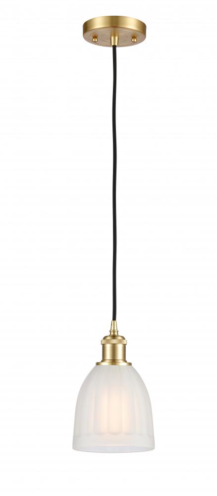 Brookfield - 1 Light - 6 inch - Satin Gold - Cord hung - Mini Pendant