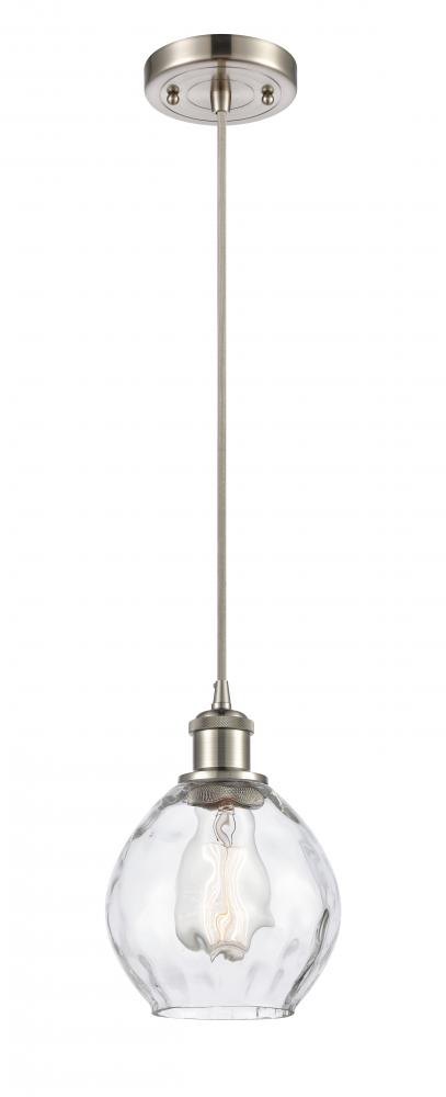 Waverly - 1 Light - 6 inch - Brushed Satin Nickel - Cord hung - Mini Pendant