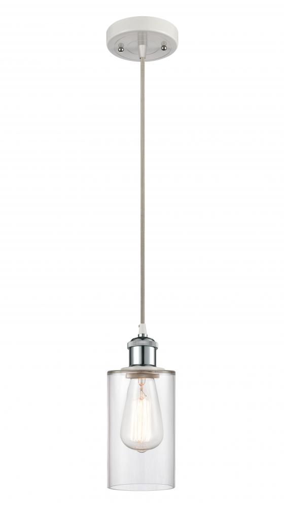 Clymer - 1 Light - 4 inch - White Polished Chrome - Cord hung - Mini Pendant