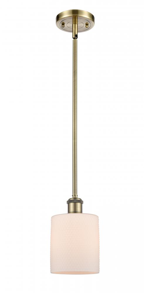 Cobbleskill - 1 Light - 5 inch - Antique Brass - Mini Pendant