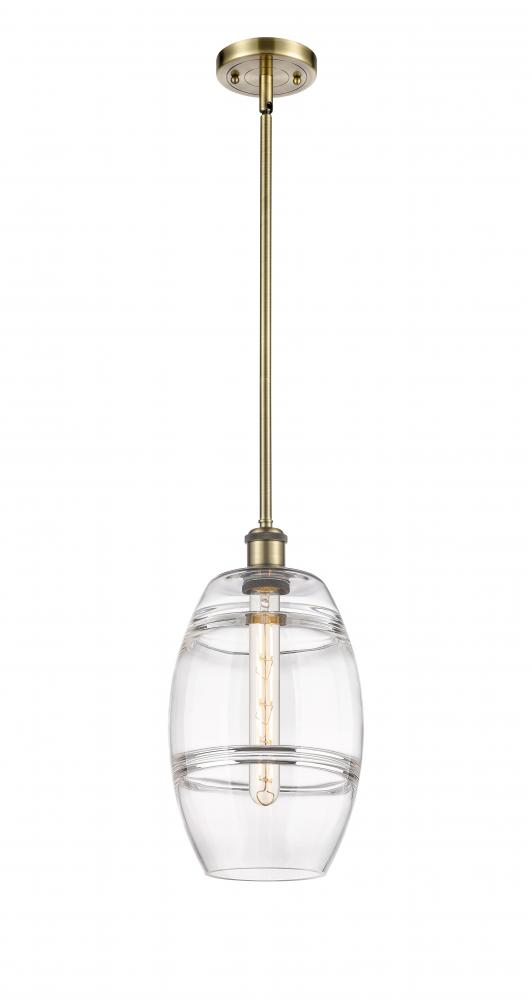 Vaz - 1 Light - 8 inch - Antique Brass - Mini Pendant