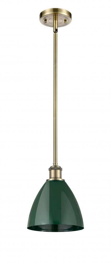 Plymouth - 1 Light - 8 inch - Antique Brass - Pendant