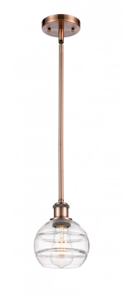 Rochester - 1 Light - 6 inch - Antique Copper - Mini Pendant