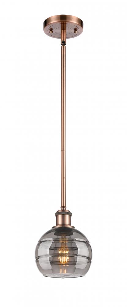 Rochester - 1 Light - 6 inch - Antique Copper - Mini Pendant