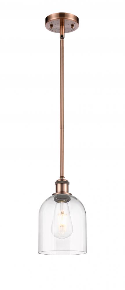 Bella - 1 Light - 6 inch - Antique Copper - Mini Pendant