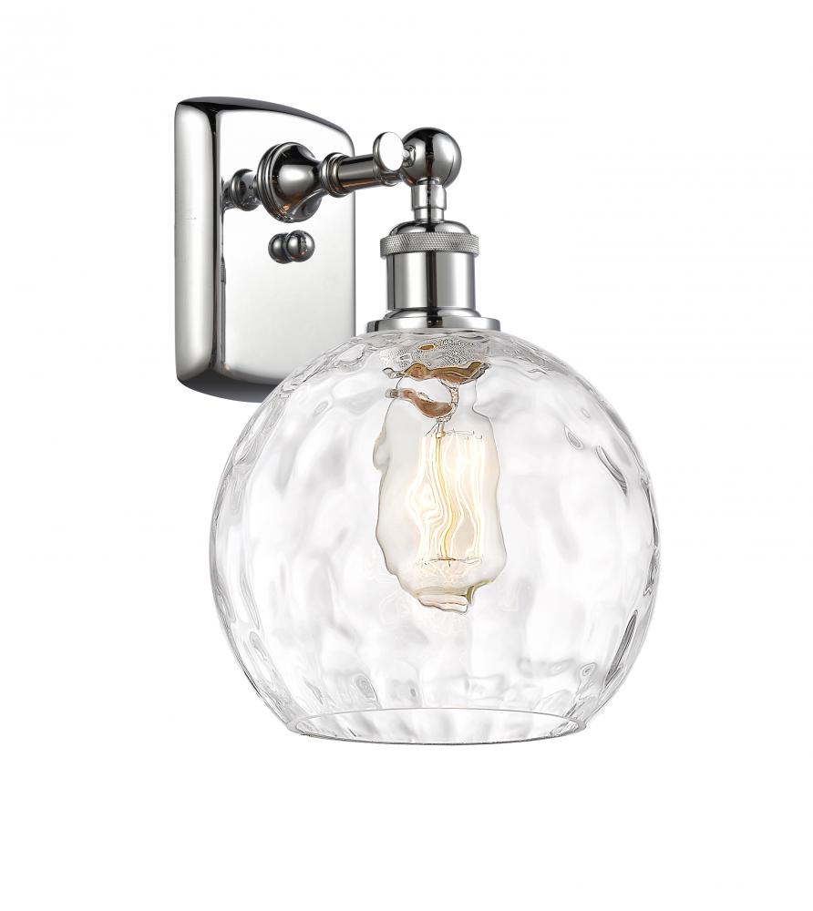 Athens Water Glass - 1 Light - 8 inch - Polished Chrome - Sconce