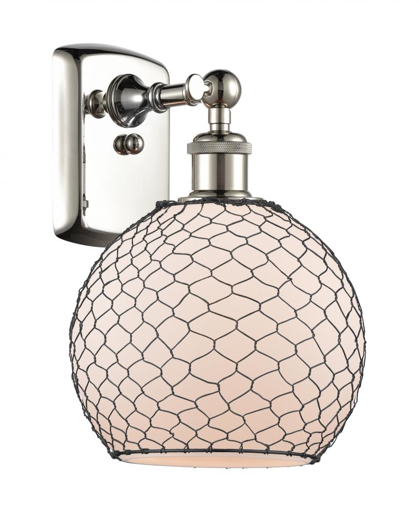 Farmhouse Chicken Wire 1 Light Sconce