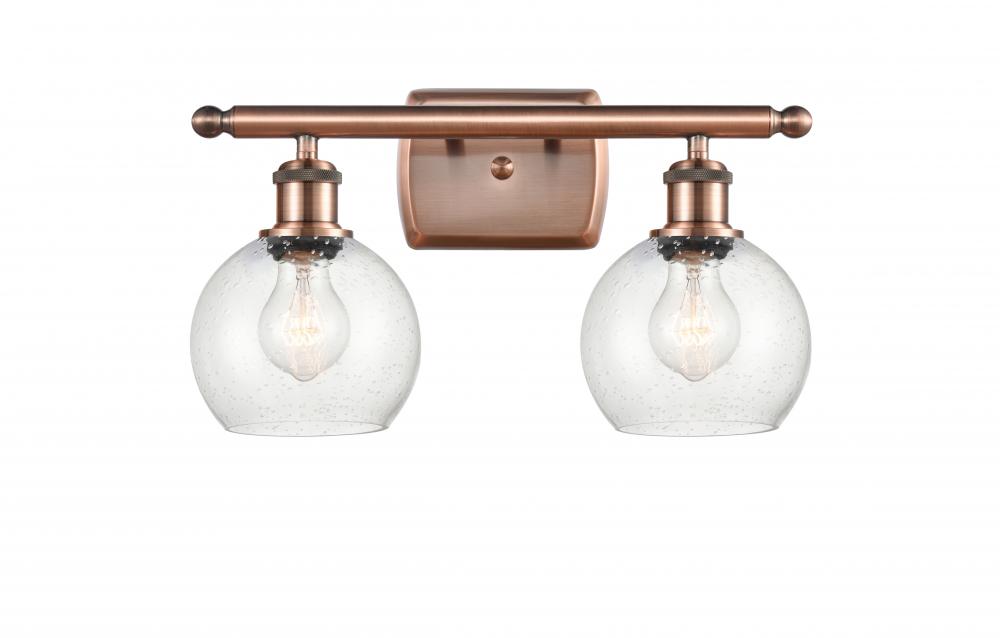 Athens - 2 Light - 16 inch - Antique Copper - Bath Vanity Light