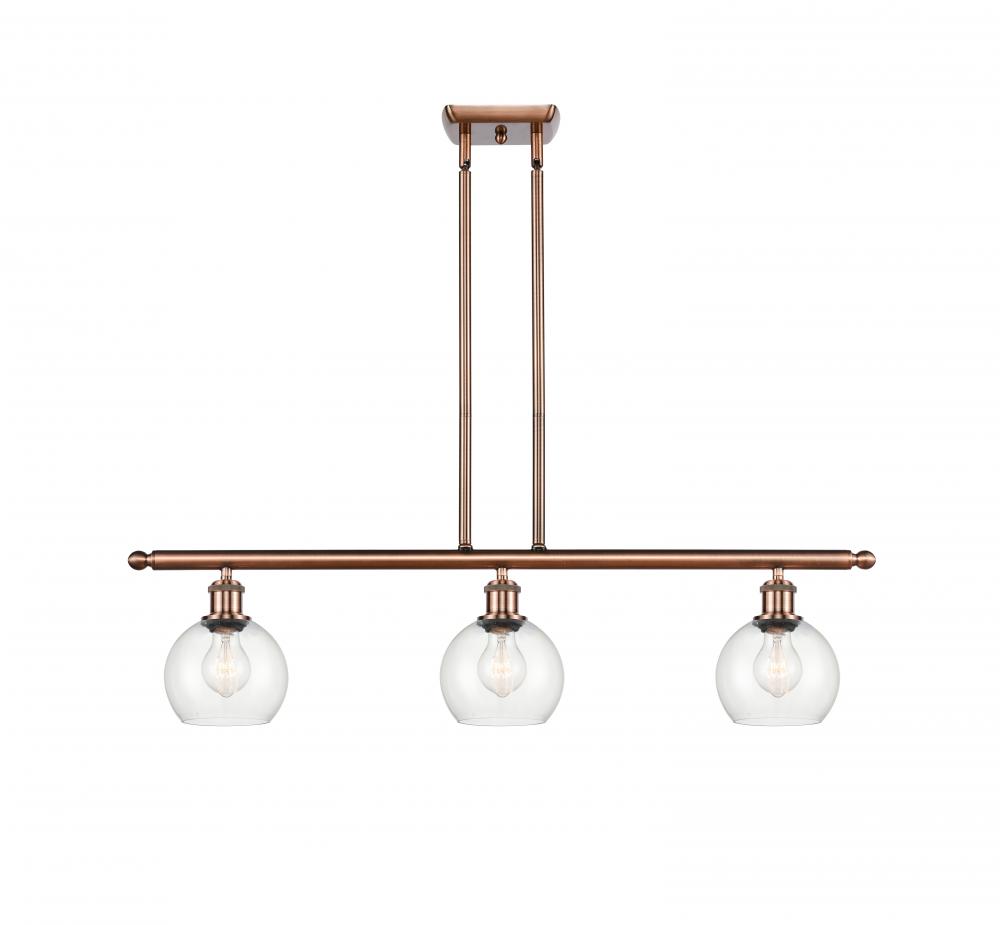 Athens - 3 Light - 36 inch - Antique Copper - Cord hung - Island Light