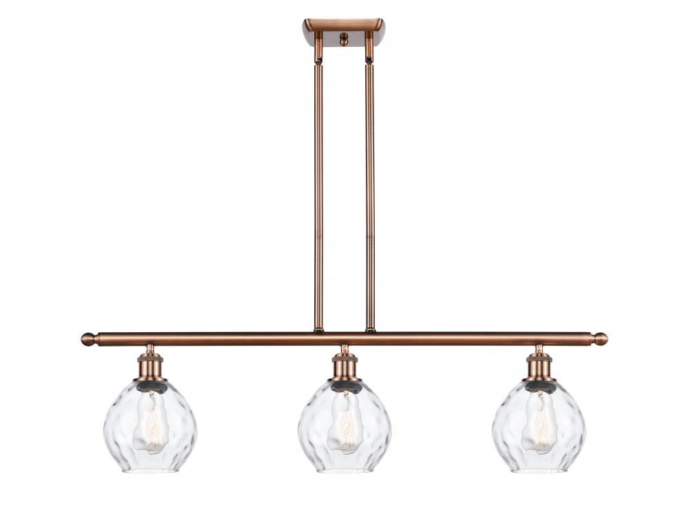 Waverly - 3 Light - 36 inch - Antique Copper - Cord hung - Island Light