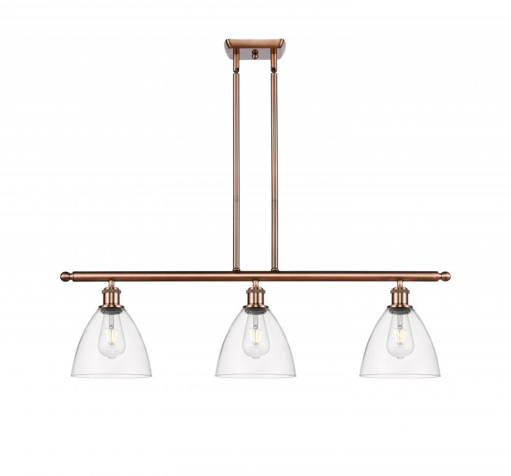 Bristol - 3 Light - 36 inch - Antique Copper - Cord hung - Island Light