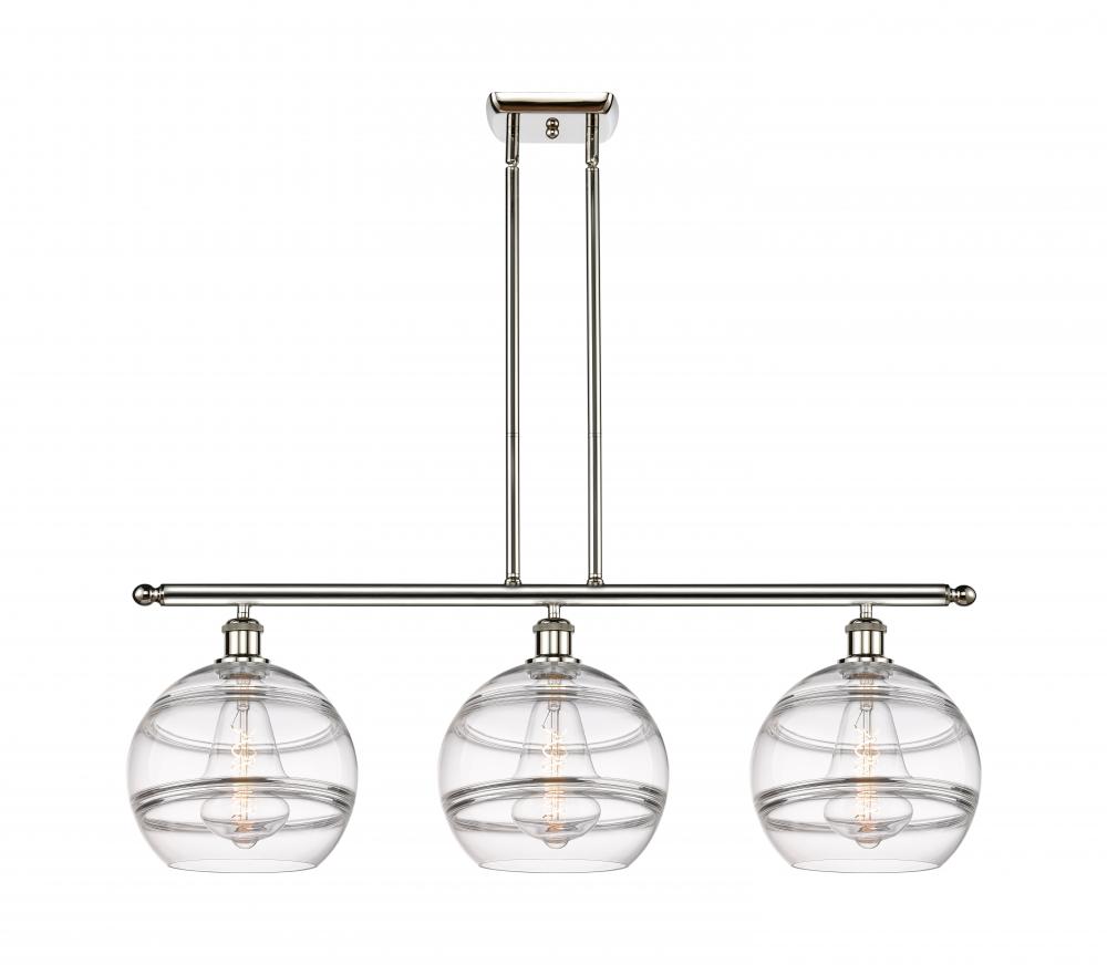 Rochester - 3 Light - 37 inch - Polished Nickel - Cord hung - Island Light