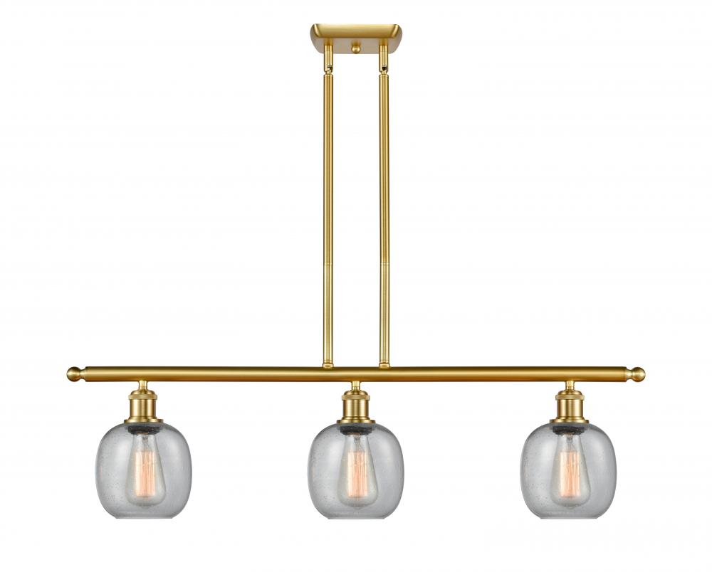 Belfast - 3 Light - 36 inch - Satin Gold - Cord hung - Island Light