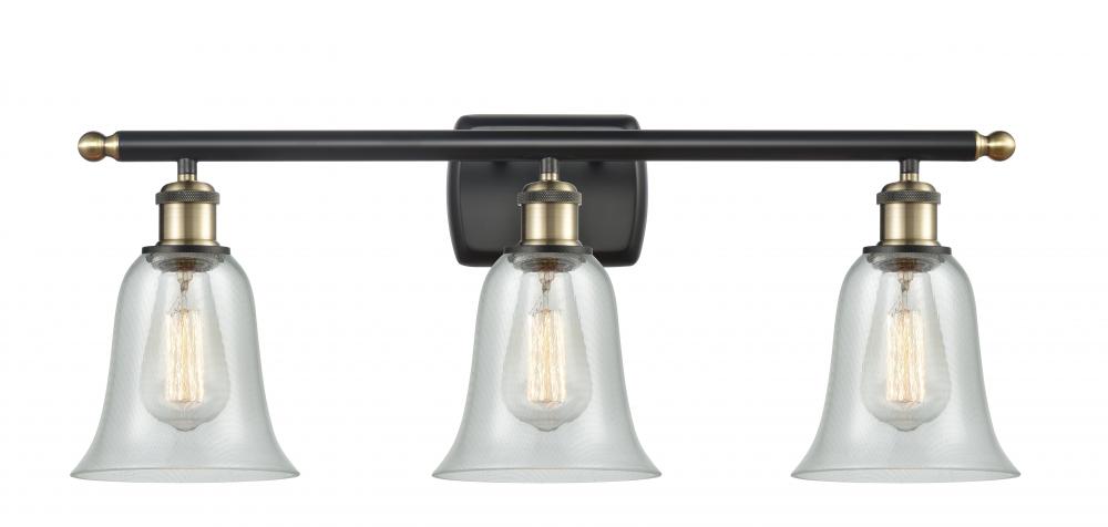 Hanover - 3 Light - 26 inch - Black Antique Brass - Bath Vanity Light