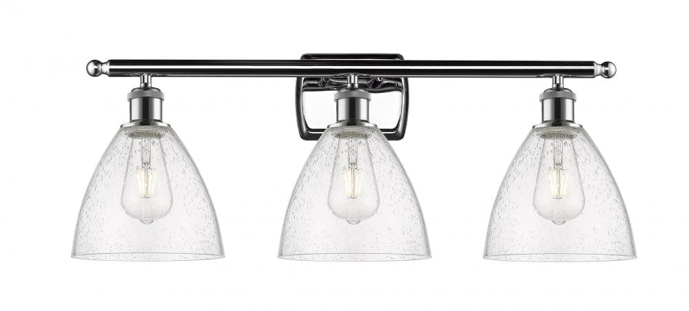 Bristol - 3 Light - 28 inch - Polished Chrome - Bath Vanity Light