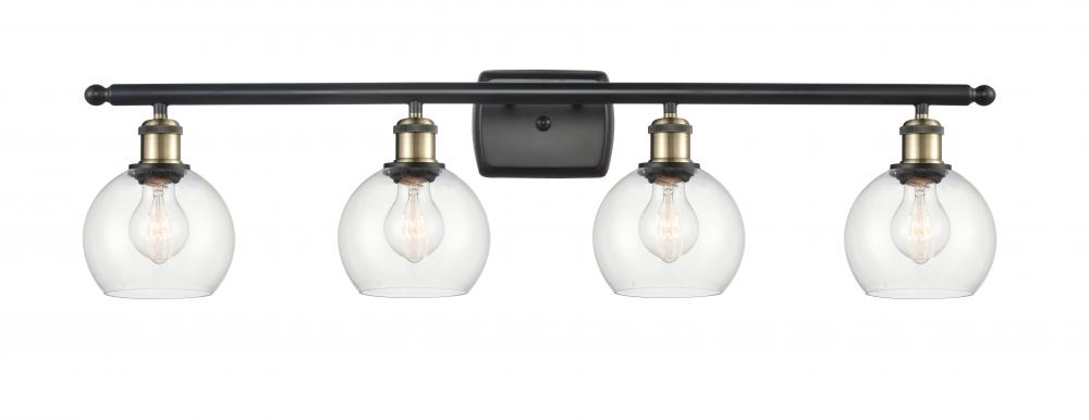 Athens - 4 Light - 36 inch - Black Antique Brass - Bath Vanity Light