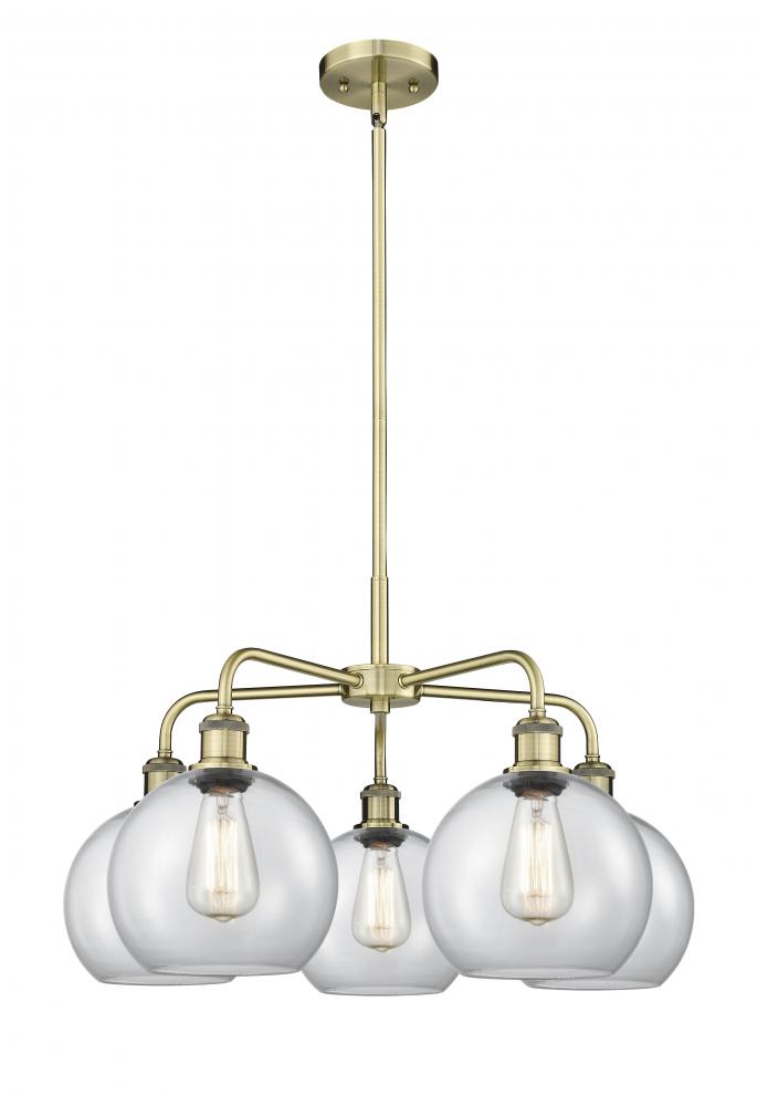 Athens - 5 Light - 26 inch - Antique Brass - Chandelier