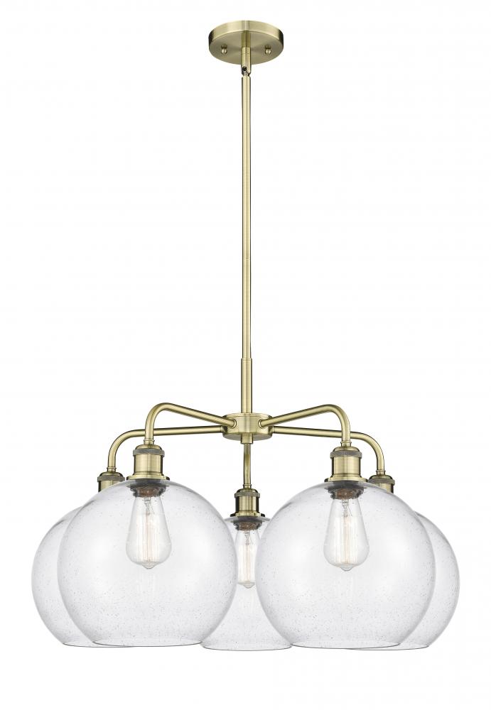 Athens - 5 Light - 28 inch - Antique Brass - Chandelier