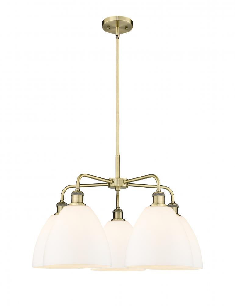 Bristol - 5 Light - 27 inch - Antique Brass - Chandelier