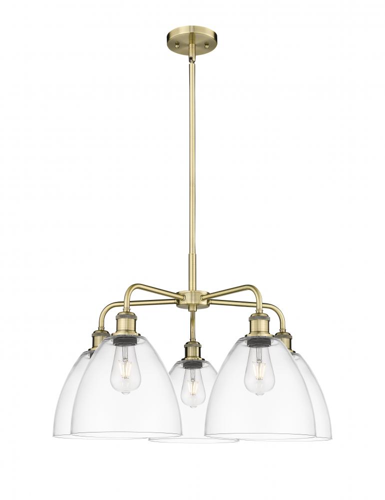 Bristol - 5 Light - 27 inch - Antique Brass - Chandelier