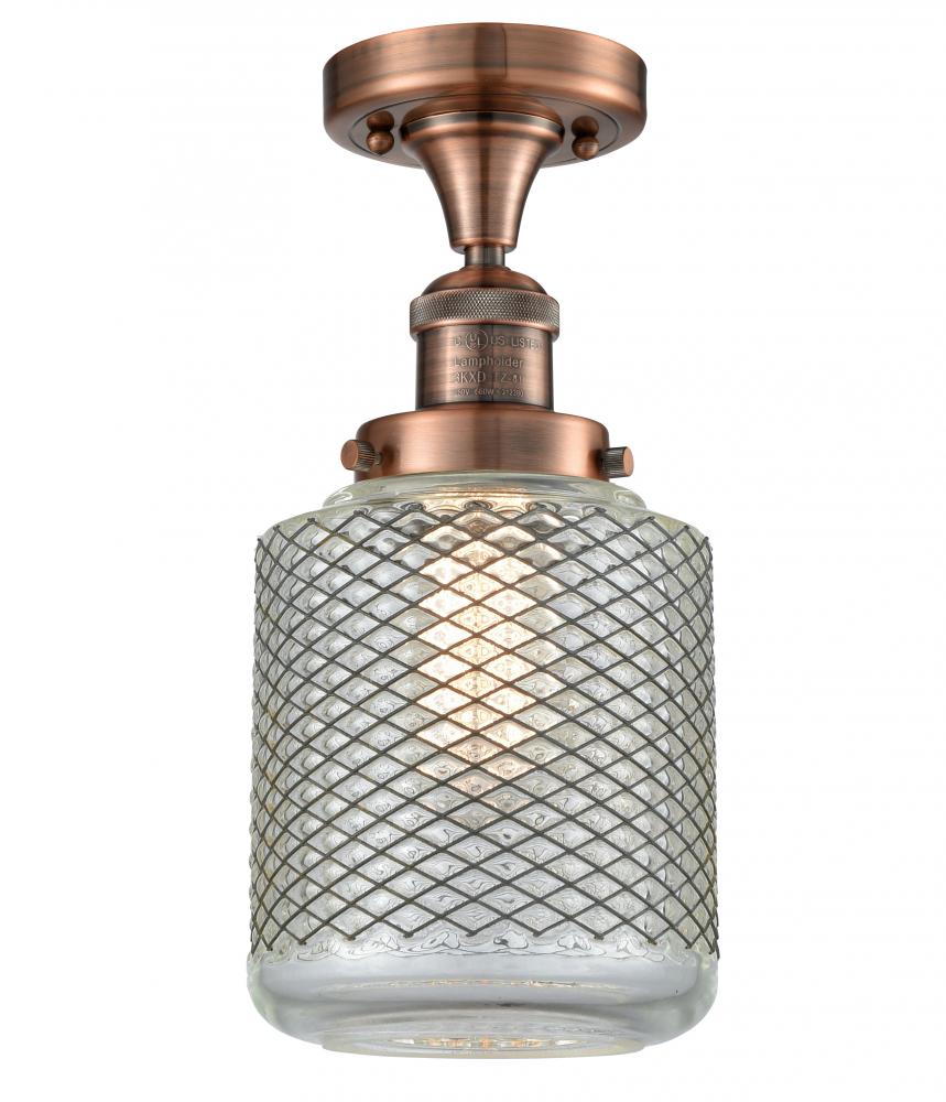 Stanton - 1 Light - 6 inch - Antique Copper - Semi-Flush Mount