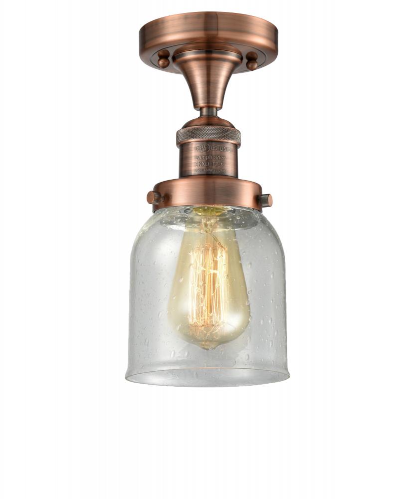 Bell - 1 Light - 5 inch - Antique Copper - Semi-Flush Mount