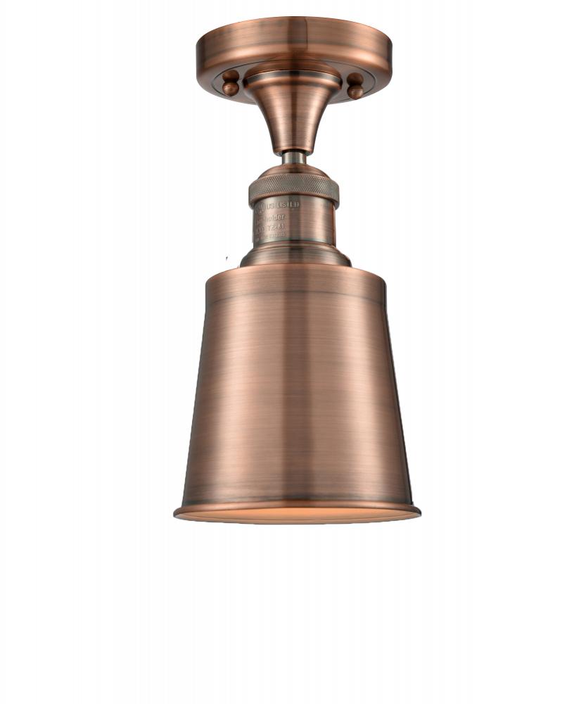 Addison - 1 Light - 5 inch - Antique Copper - Semi-Flush Mount