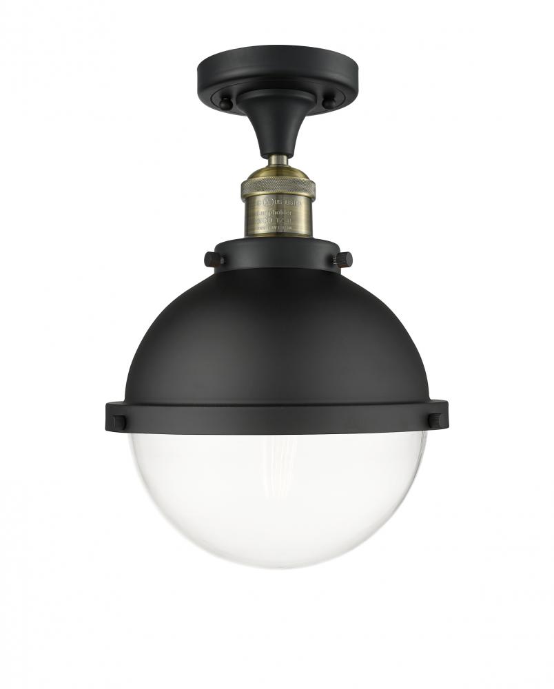 Hampden - 1 Light - 9 inch - Black Antique Brass - Semi-Flush Mount