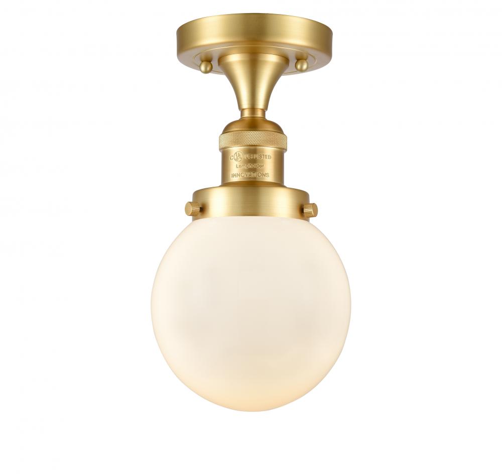 Beacon - 1 Light - 6 inch - Satin Gold - Semi-Flush Mount