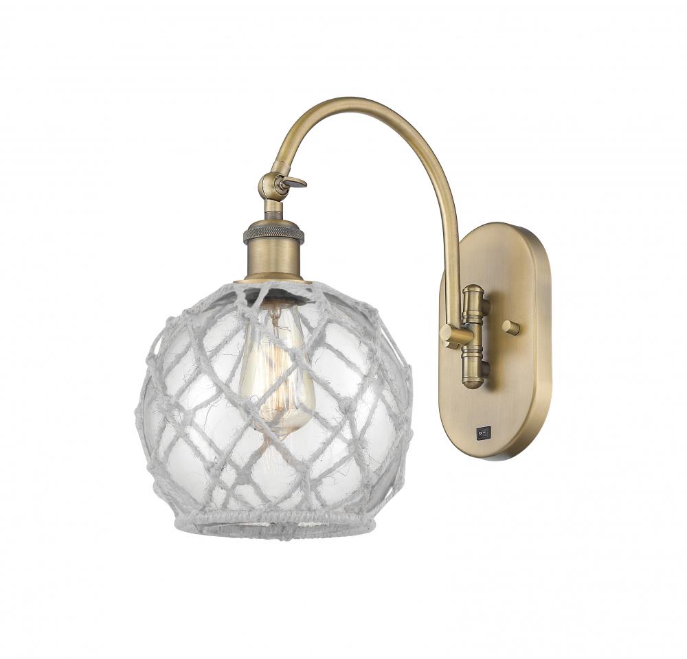 Farmhouse Rope - 1 Light - 8 inch - Brushed Brass - Sconce