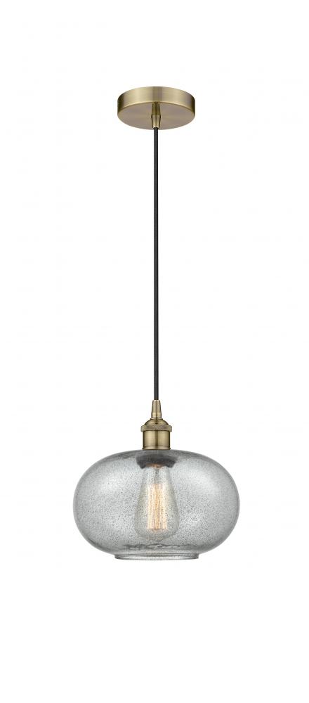 Gorham - 1 Light - 10 inch - Antique Brass - Cord hung - Mini Pendant