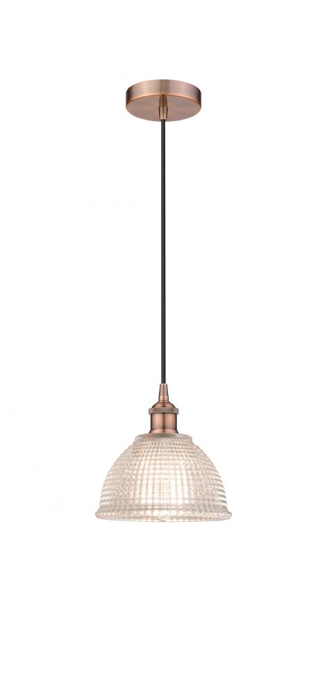 Arietta - 1 Light - 8 inch - Antique Copper - Cord hung - Mini Pendant