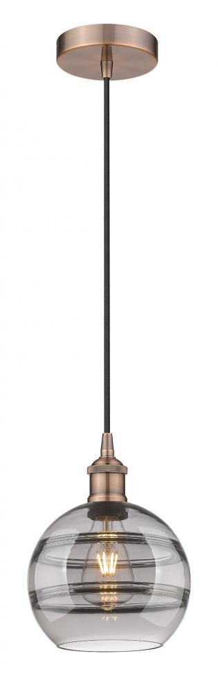 Rochester - 1 Light - 8 inch - Antique Copper - Cord hung - Mini Pendant