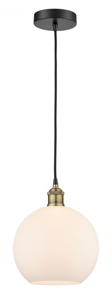 Athens - 1 Light - 10 inch - Black Antique Brass - Cord hung - Mini Pendant
