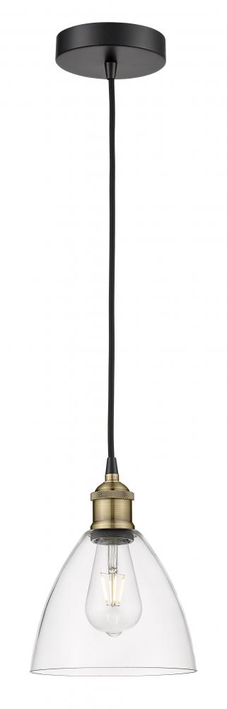 Bristol - 1 Light - 8 inch - Black Antique Brass - Cord hung - Mini Pendant
