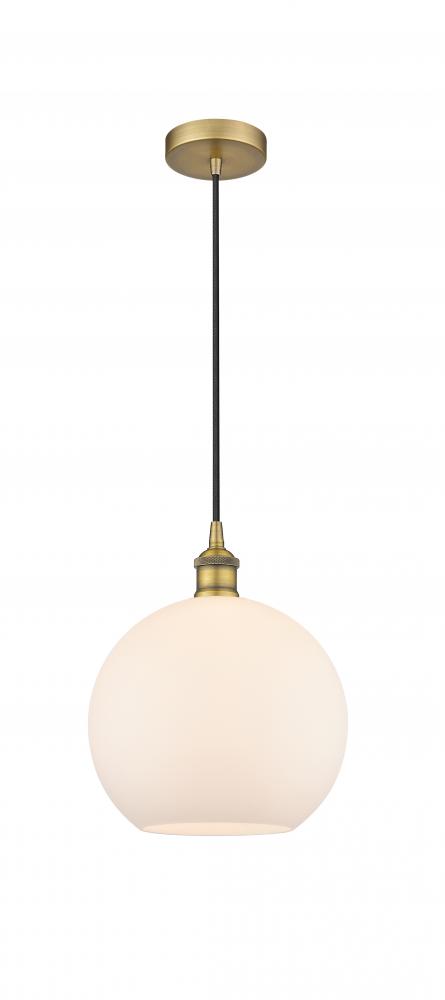 Athens - 1 Light - 10 inch - Brushed Brass - Cord hung - Mini Pendant